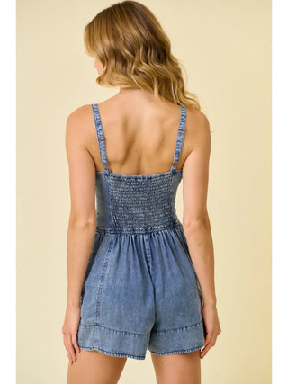 Bleached Denim Jumpsuit