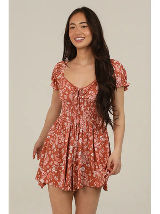 Paisley Print Romper