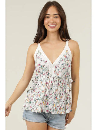 Floral Side Ties Tank