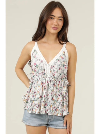Floral Side Ties Tank
