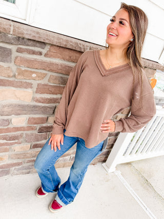 Rustic Comfort Knit Top
