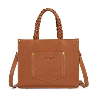 Wrangler Floral Print Braided Satchel Bag