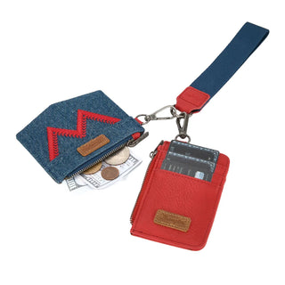 Wrangler Ladies Logo "W" Dual Pouch Wristlet