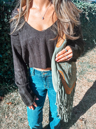 Cropped Sweater Top