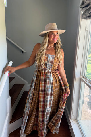 PREORDER- The Ashford Plaid Maxi Dress