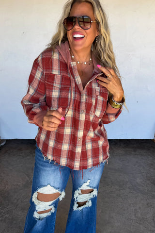 PREORDER- Mountain Morning Plaid Shacket
