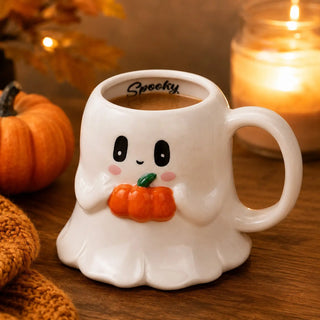 Boo-tiful Pumpkin Ghost Mug 18 oz