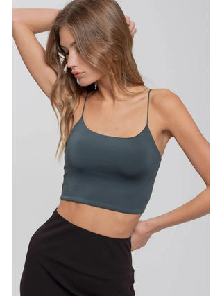 Seamless Cropped Knit Cami Top