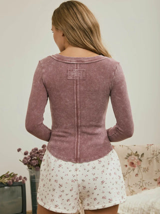 PRE ORDER Free Henley Knit Top