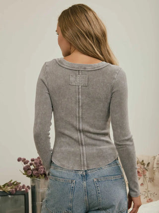 PRE ORDER Free Henley Knit Top