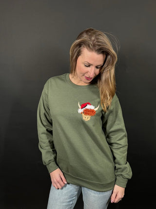Fuzzy Santa Highland Pullover
