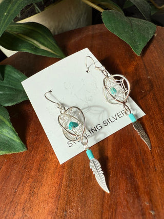 Zuni Sphere Dreamcatcher Earrings