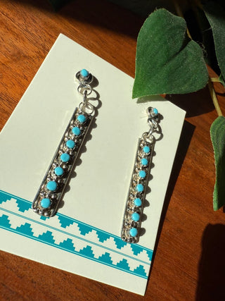 Zuni Bar Kingsman Turquoise Earrings