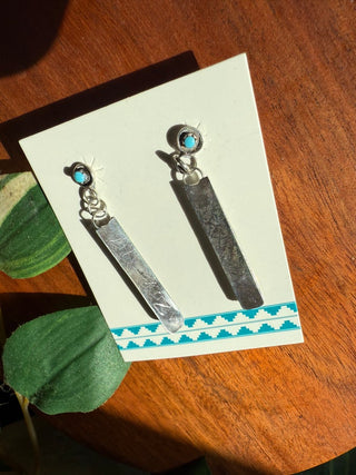 Zuni Bar Kingsman Turquoise Earrings
