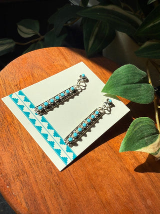 Zuni Bar Kingsman Turquoise Earrings