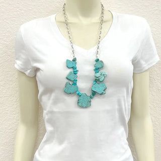 Handmade Turquoise Slab Necklace