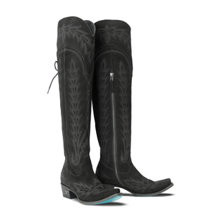 LANE Boots Lexington OTK Black Suede