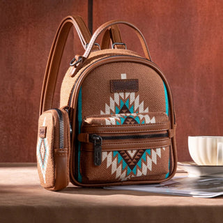 WRANGLER Southwestern Knitted Mini Backpack With Coin Pouch