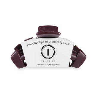 TELETIES- Classic Hair Clip- Burgundy Bliss