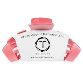 TELETIES - Classic Hair Clip - Calming Coral