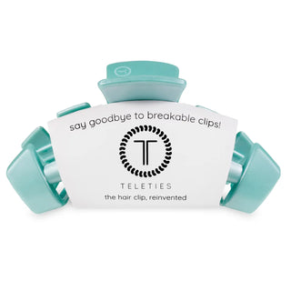 TELETIES- Classic Hair Clip - Totally Turquoise