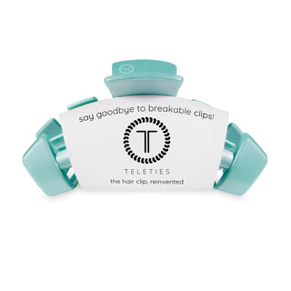 TELETIES- Classic Hair Clip - Totally Turquoise