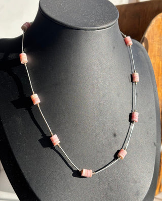 Liquid Silver Pink Necklace