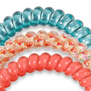 Spiral Hair Coils | Small | Coral Craze Hair Ties