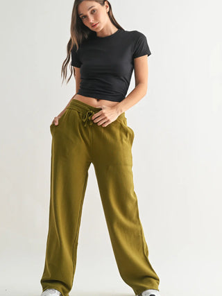 Wide Leg Cotton Core Pants