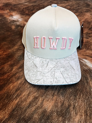 White Camo Howdy Trucker Hat