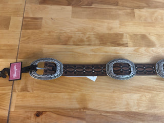 WRANGLER Brown Concho Belt