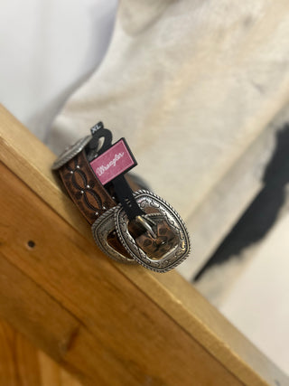 WRANGLER Brown Concho Belt