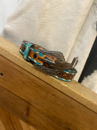 ROPER Field of Sunflowers Tooled Belt