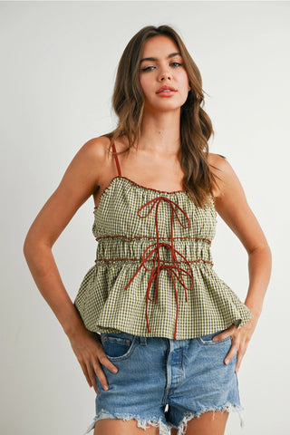 Sleeveless Tie - Front Cami Top