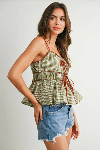 Sleeveless Tie - Front Cami Top