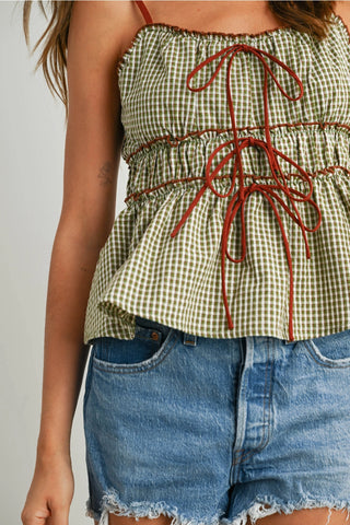 Sleeveless Tie - Front Cami Top