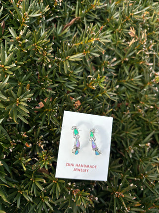 Sterling Silver Opal Earrings