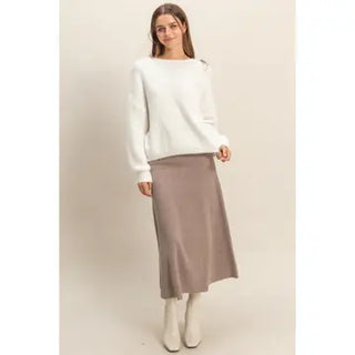 Oversized Fuzzy Sweater with Back Twist