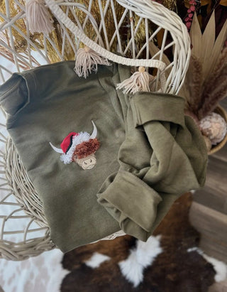 Fuzzy Christmas Highland Pullover