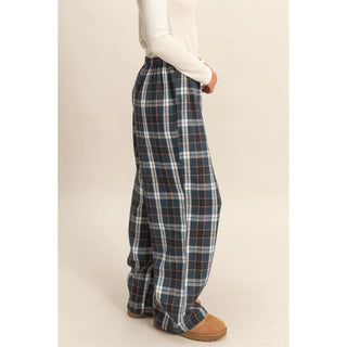 Flannel Wide Leg Lounge Pants