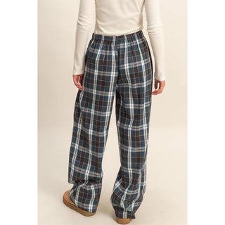 Flannel Wide Leg Lounge Pants