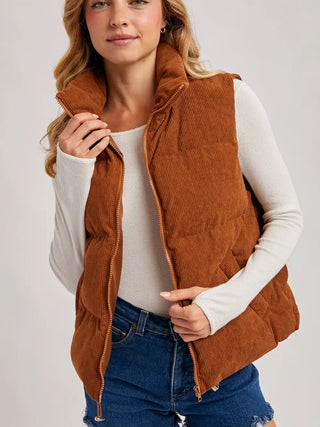 Corduroy Puffer Vest