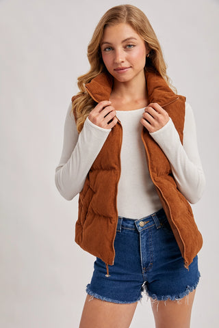 Corduroy Puffer Vest