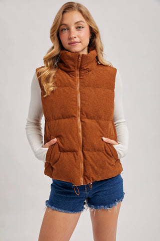 Corduroy Puffer Vest