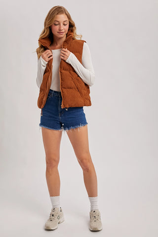 Corduroy Puffer Vest