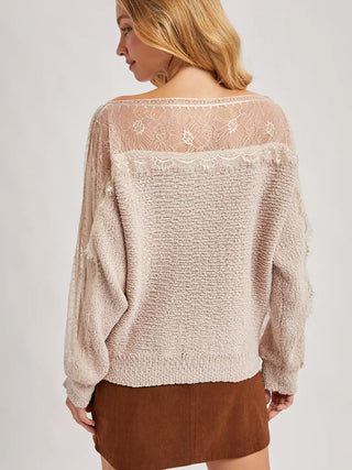 Trimmed in Lace Sweater