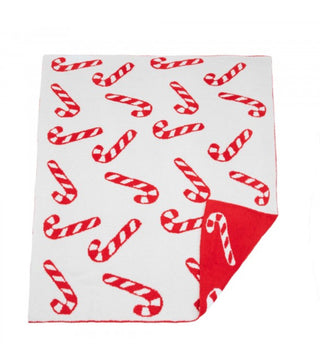 Candy Cane Throw Blanket