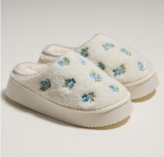 Blue Daisy Slippers