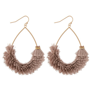 Blush Fringe Hoops
