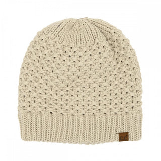 C.C.  Cross Cell Stitch Knit Beanie